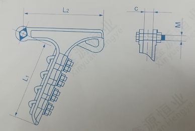 Hot Dip Galvanized Dead End Clamp Silver White Malleable Iron 1.3 - 7.1kg Weight