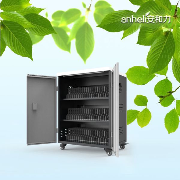 60 Ports AC Power Charging Cart with Galvanized Sheet Tablet Charging Cabinet