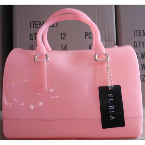 Silicone transparent jelly bags of candy color edition fashion hand the bill of lading sho