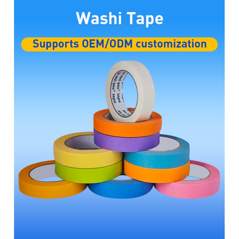 0.18mm Thickness Decorative Washi Tape Writable Removable For Delicate Surfaces