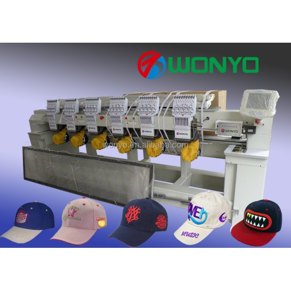 Computer 8 Head Wonyo WY1208C Commercial Embroidery Machine