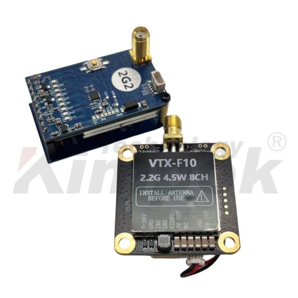 2.2G 4.5W FPV VTX Video Transmitter with 8 Channels for Stable Drone Image Transmission