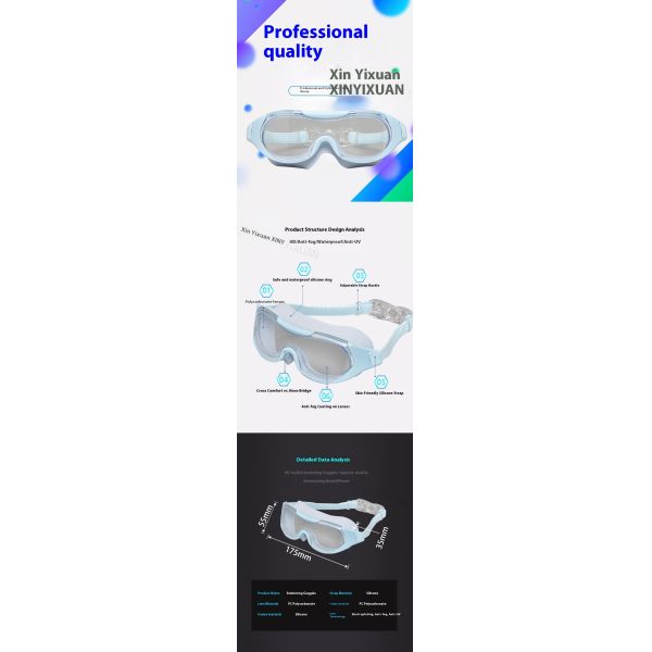 New style large-frame swimming goggles - Adult anti-fog swimming goggles - High-definition waterproof swimming glasses - Factory customized silicone protective goggles