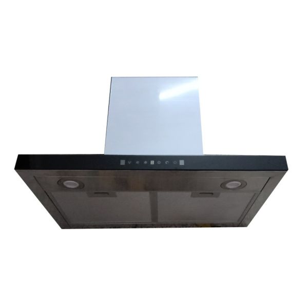 220V Stainless Steel Tempered Glass Large Suction Double Suction Range Hood for Kitchen