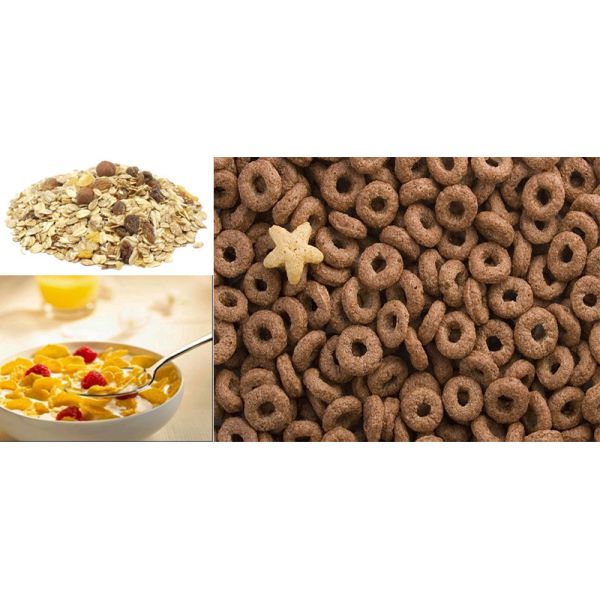 Big Capacity Corn Flakes Processing Machine , Breakfast Cereal Extruder Machine For Snacks