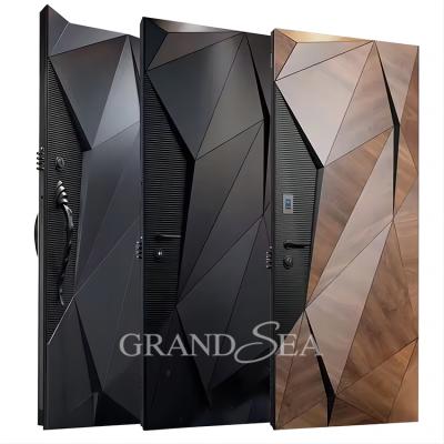 Italian Design Villa Entrance Security Luxury Aluminum Main Front Pivot Porta Modern Entry Wooden Pivot Door