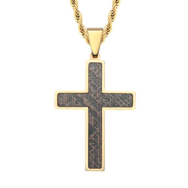 Stainless Steel Cross Pendant Mens Cross Necklace Christian Jewelry Special Design for Men