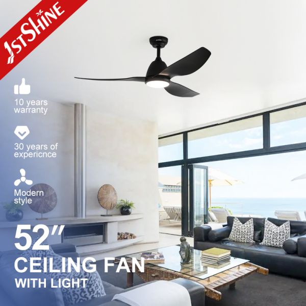 52 Inch Modern Ceiling Fan with LED Light and Silent DC Motor
