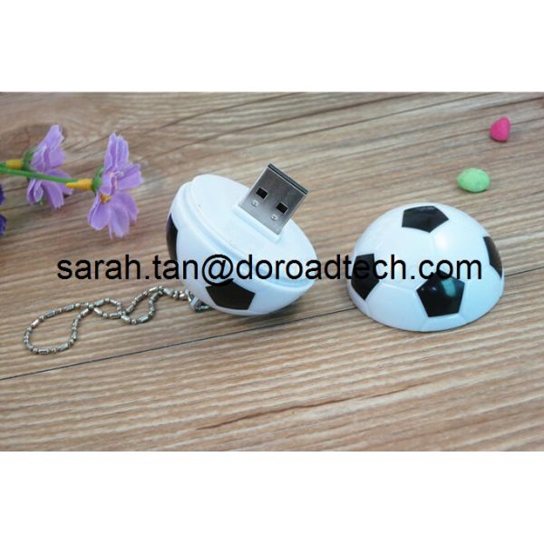 Fashion Style Plastic Football Shaped USB Flash Drives for Promotional Gifts