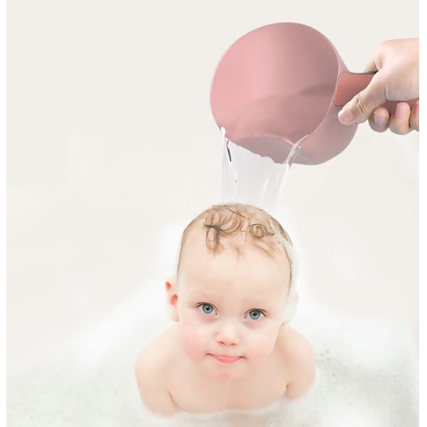 Plastic With Handle Portable Bath Shampoo Rinse Cup For Baby Hair Wash