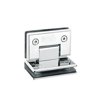 Bathroom glass clamp RS1810, Square 90 degree, Single side, Stainless steel, Satin or Mirror