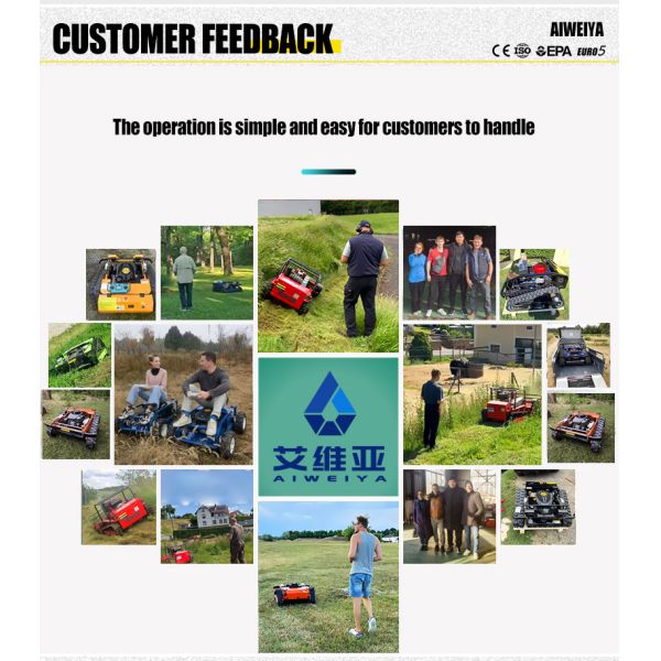 US Spot EPA Certified RC Lawn Mower Robot Wireless Control Flexible Steering Lawn Trimming Orchard Weeding Low Fuel Consumption
