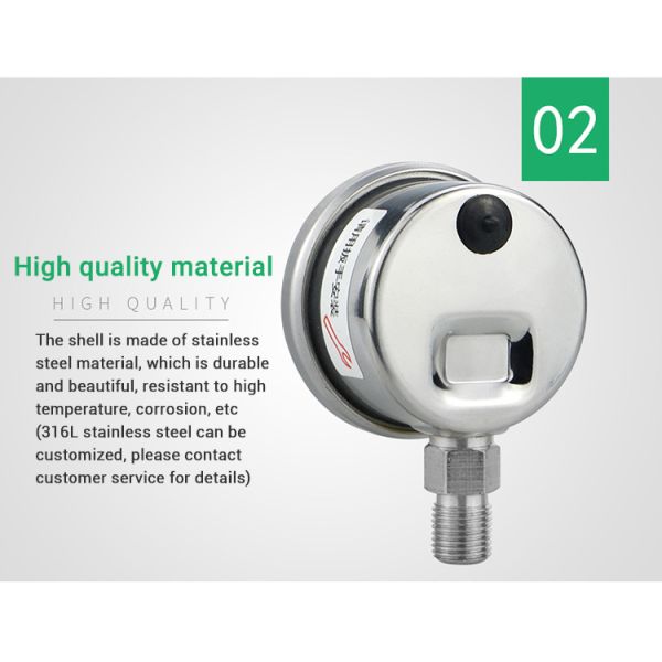 Small Mini Pressure Gauge 0.25-40mpa M10*1 Threaded Connection for Hydraulic Gas Control