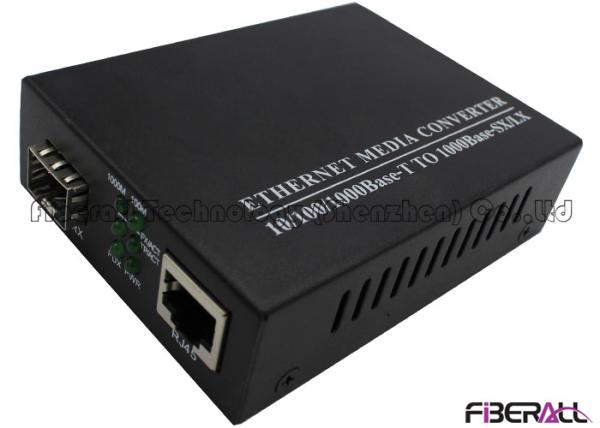 Gigabit SFP Ethernet Fiber Media Converter With LC Single Fiber Optical Transceiver