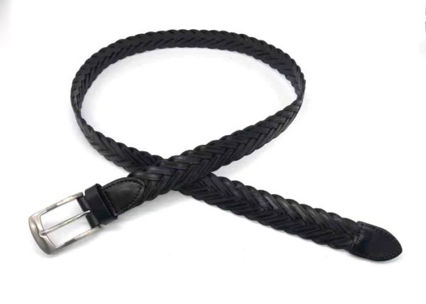 Genuine Leather Woven Braided Belt For Men Casual Jeans