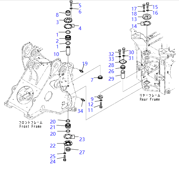 425-46-11560 4254611560 Bearing Excavator Bearing Fitting For KOMATSU 558 WA500 WA600