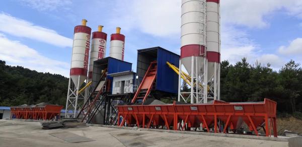 50m3/h a 100m3/h Cimento Concreto Batching Plant Beton Mixer 100t 200t Silos de cimento