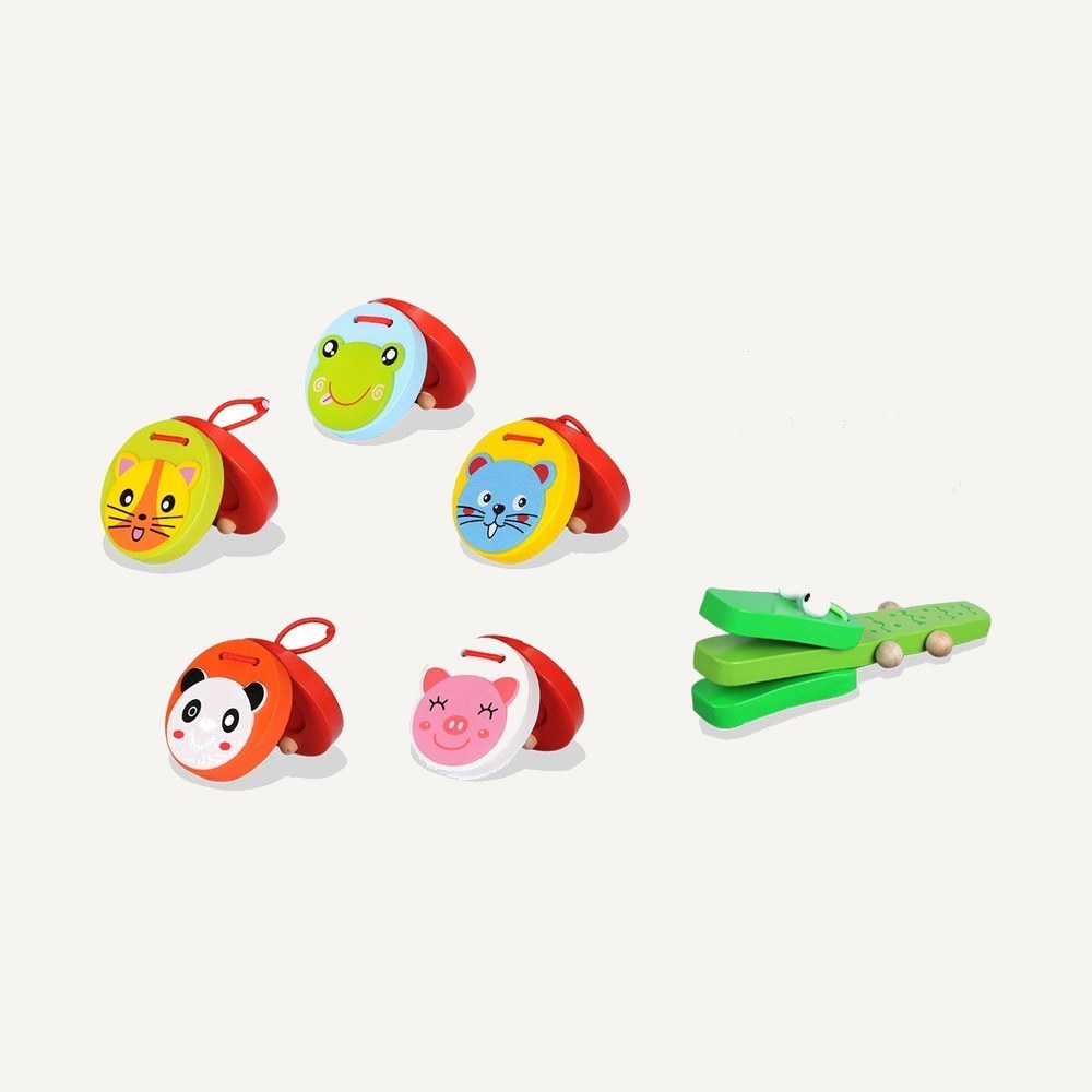 Animal Design Wooden Clappers for Kids