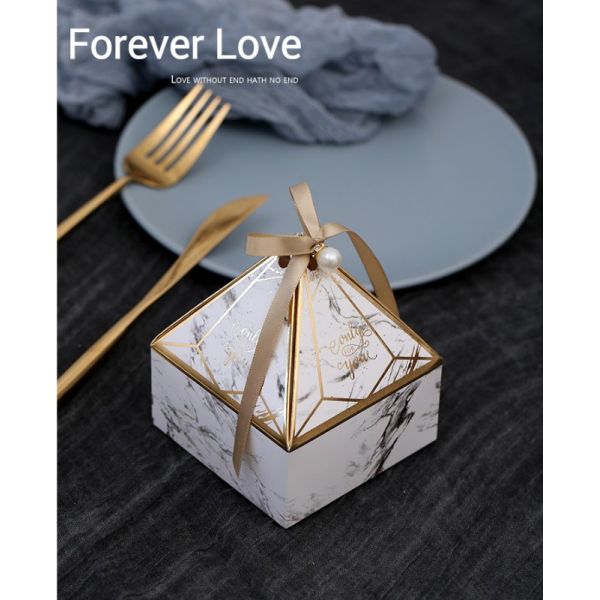 Caja de regalo de empaquetado de la pirámide del papel del recuerdo los 8*7cm el 10*8.5cm