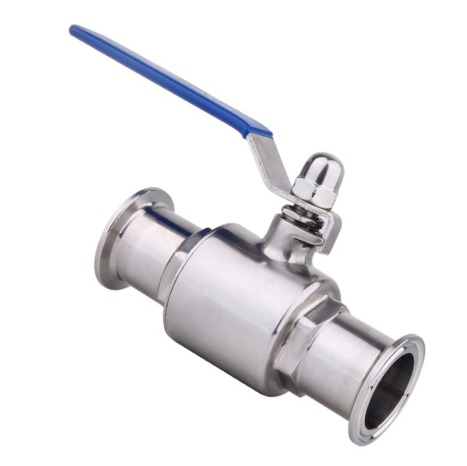 Stainless Steel Hygienic 2 Way Ball Valve Tri Clamp Connection for Food Beverage Pharmaceutical Pipeline