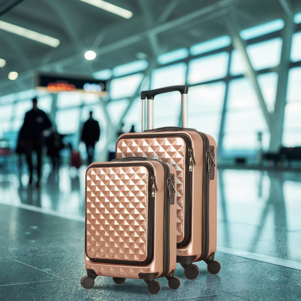 Front Open Extra Large Trolley Bags 20IN 24IN Polycarbonate Abs Luggage