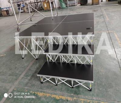 Folding Aluminum Stage Platform Collapsible Convenient 200mm - 800mm Height