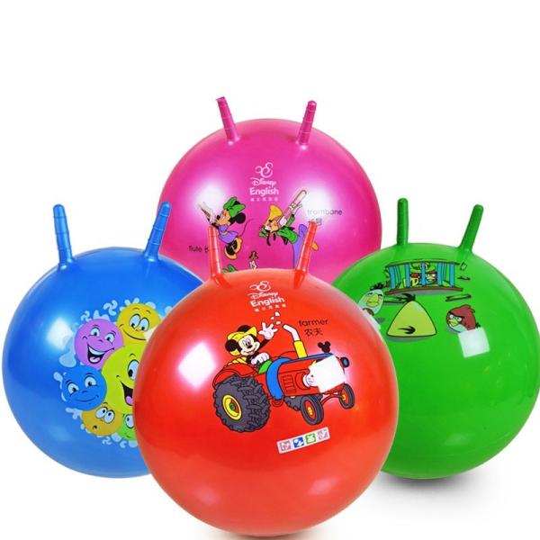 Lightweight PVC Bouncy Hopper Ball , Nontoxic Hop Bouncy Ball With Handle