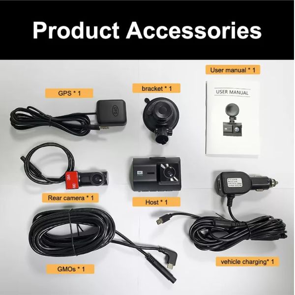 Автомобильный видеорегистратор заднего 4K GPS ночного видения WDR для автомобиля Novatek96670 Chip
