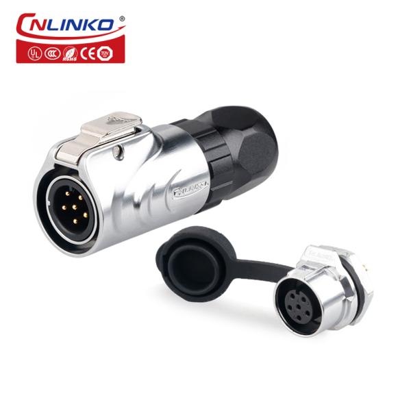 CNLINKO M12 Panel Mount Waterproof Ip67 6 Pin Male Female Docking Connector