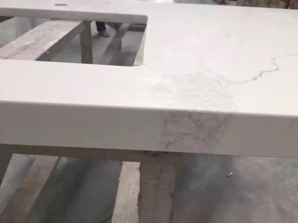 Custom Cut Hard Surface Kitchen Countertops With Vein , Stone Kitchen Worktops