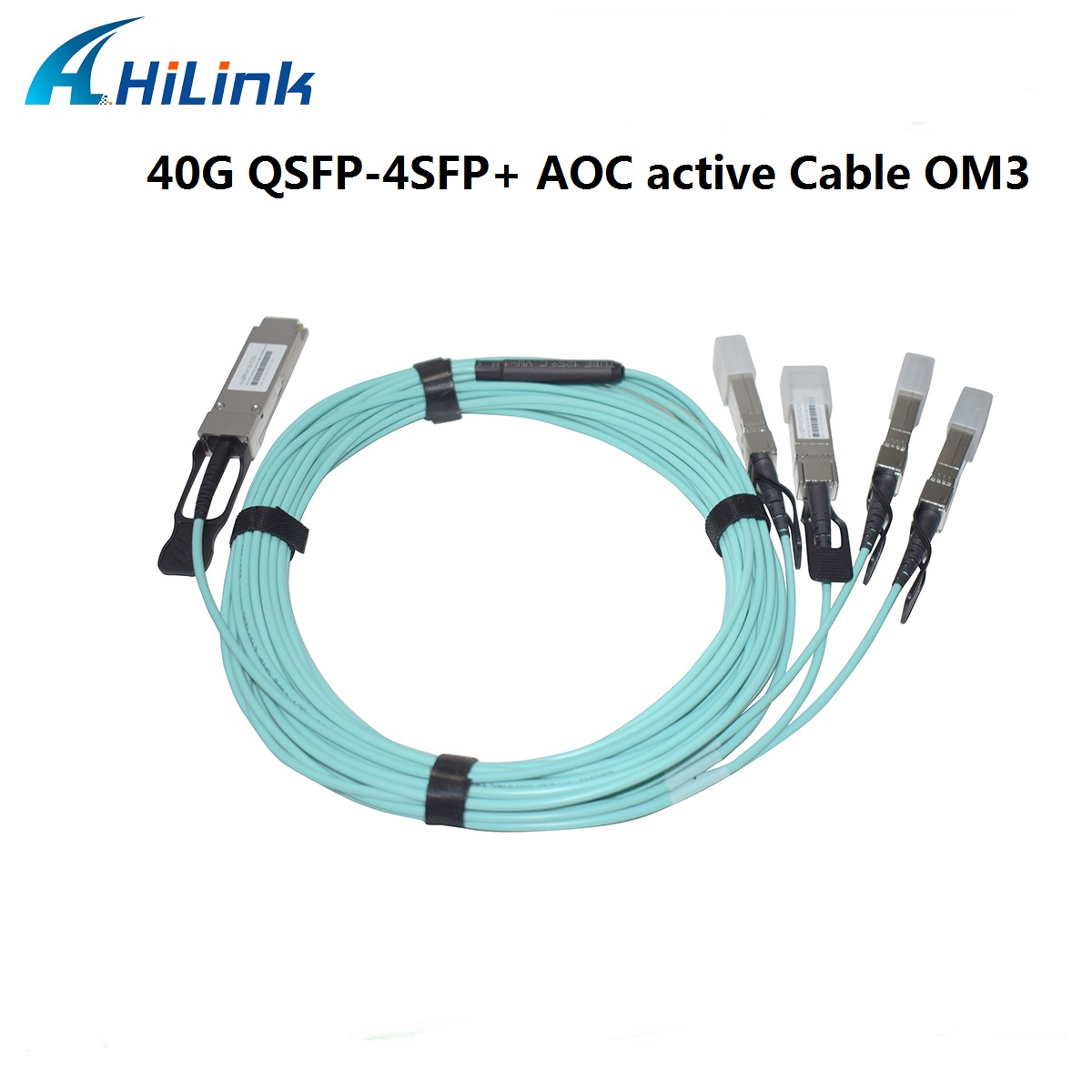 40G AOC QSFP+ к оптическому кабелю 4SFP активному AOC с четырехканальным