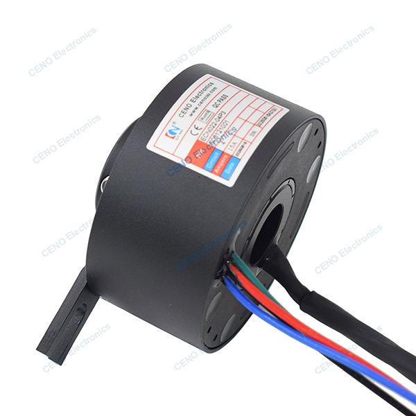 Through Bore Slip Ring with hollow shaft electric power for industry system