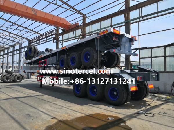 Flat Bed Semi Trailer with 12 R22.5 Radial Tires 30-60t Load Capacity and 3 Axles for Heavy Duty Transport