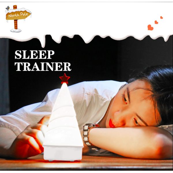 Luz de noite de árvore de Natal ecológica personalizada com controle táctil e função de música