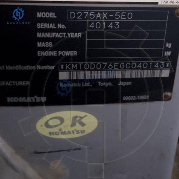 708-1U-11524 pompe principale hydraulique 708-1W-00153 708-1U-00171 708-1U-00170 708-1U-00172 pour l'excavatrice de D275AX WA380