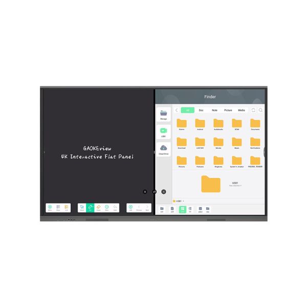 GAOKEview 86 Inch Interactive Flat Panel LCD Monitor Touch Screen Multi Touch with OPS windows System