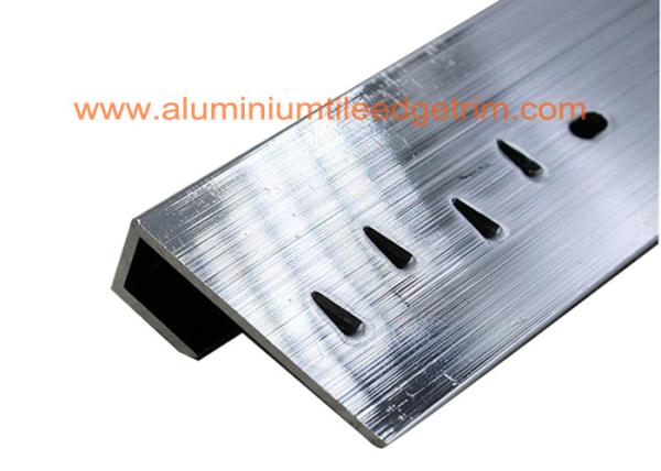 Silver Straight Aluminium Carpet Trim , Carpet Threshold Transition Strip Plates