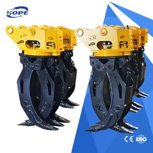 OEM Excavator Claw Attachment Rotating Rock Stone Wood Grapple Hydraulic Log Timber Grab For Sale With CE