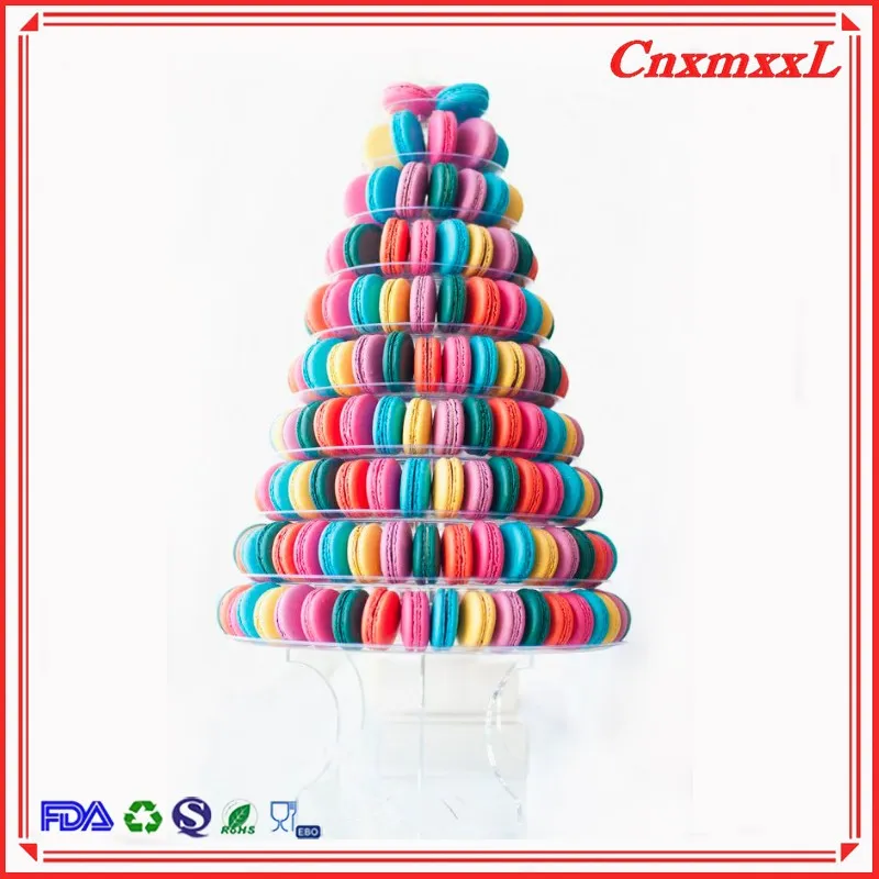 Выставочная витрина еды стойки десерта башни Macaron 4 ярусов для магазина торта
