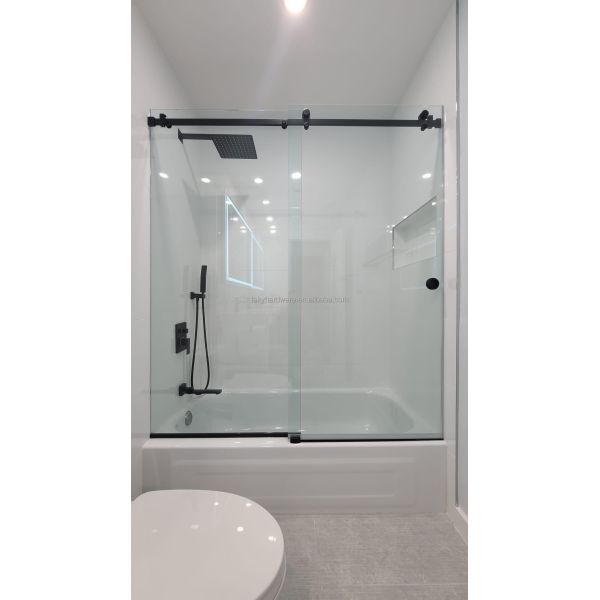 Sistema de deslizamiento de puertas de vidrio único de 60 kg de alta carga con vidrio seguro de 10-12 mm de espesor