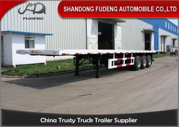 BPW Axle 40ft Heavy Duty Flatbed Trailer With Super Single Tire Air Suspension