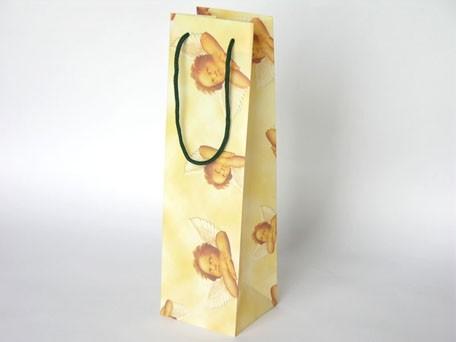 Wholesale Cheap Fancy Carry Packaging Custom Printed Luxury Red Wine Bottle Gift Paper Bag