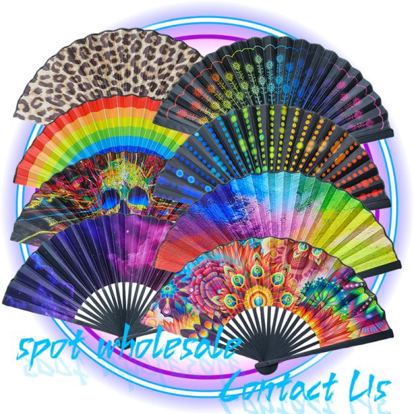 Classic Leopard Print Wedding Fans Sexy Dance Fans Hand Fan Bamboo Ribs Hand Fan Custom