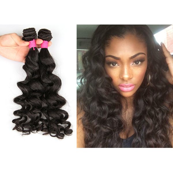 Hot Beauty Virgin Human Hair Extensions Big Curl Double Machine Weft Avoid Shedding