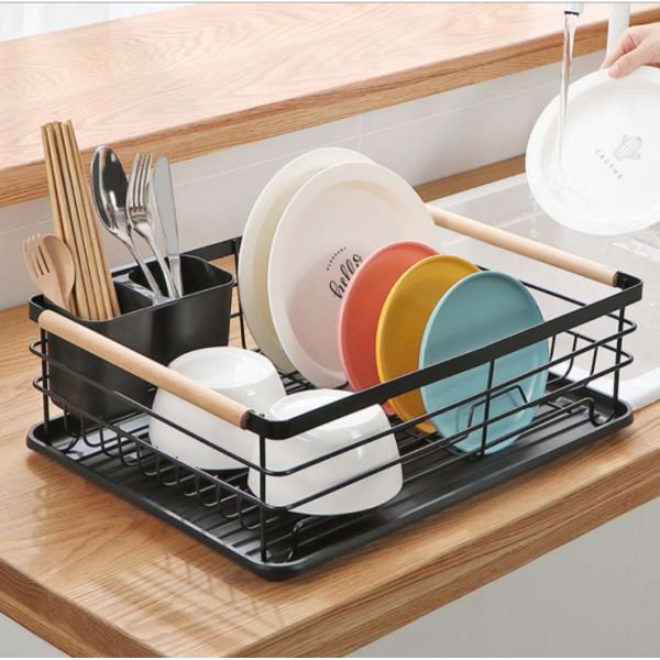 Dish Drying 1.6KG L430mm Steel Kitchen Basket Rack