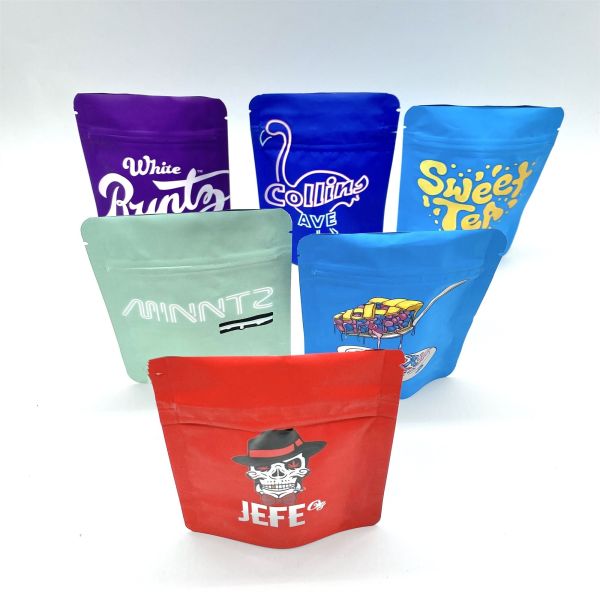 OEM printed Aluminum Foil Zipper Bag 8 colors Resealable Stand Up Pouches