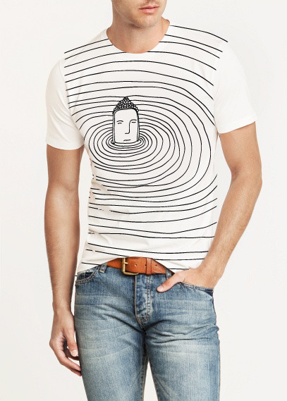 Mens organic GOTS certified cotton T shirt Printed