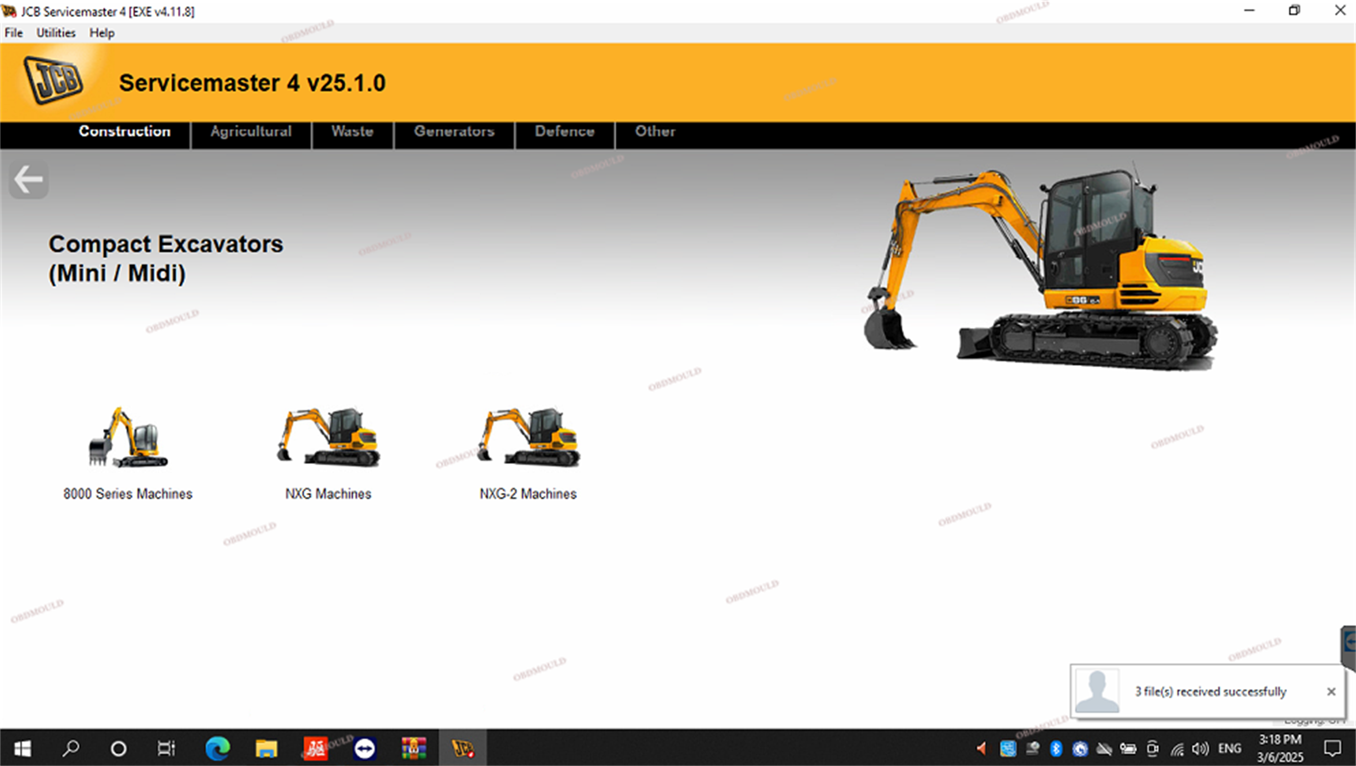 JCB Diagnostic Tool with JCB ServiceMaster 4 v25.1.0 for Heavy Duty Agricultural Diagnosis and Multi Language Support