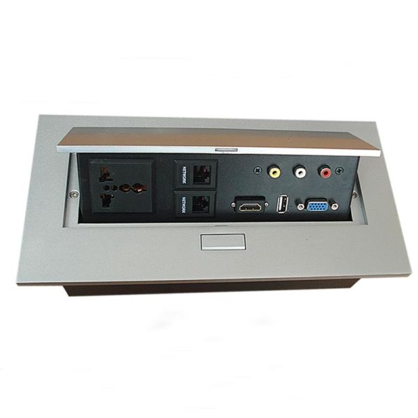 Hidden Conference Table Electrical Box Easy To Install Zinc Alloy