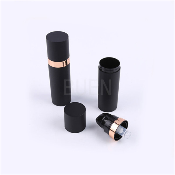Черный акриловый безвоздушный косметический штейн бутылки 30ml заморозил ABS САН с насосом